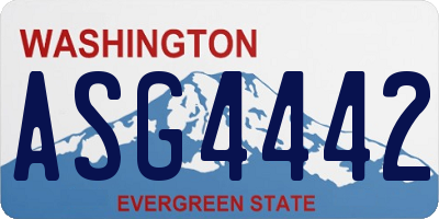 WA license plate ASG4442