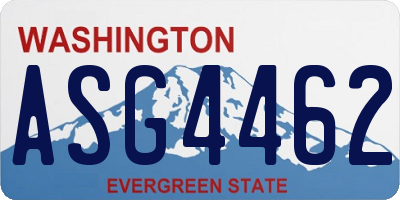 WA license plate ASG4462