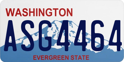WA license plate ASG4464