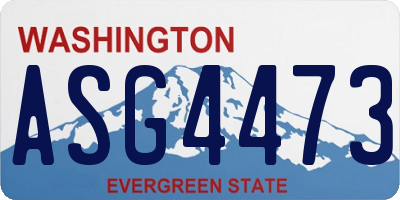 WA license plate ASG4473