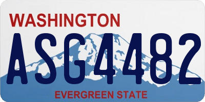 WA license plate ASG4482