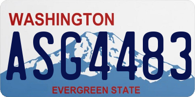 WA license plate ASG4483