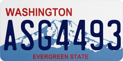WA license plate ASG4493