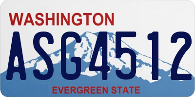 WA license plate ASG4512