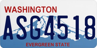WA license plate ASG4518