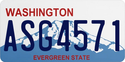 WA license plate ASG4571