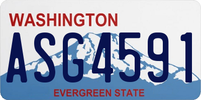 WA license plate ASG4591