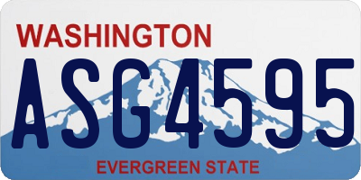 WA license plate ASG4595