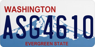 WA license plate ASG4610