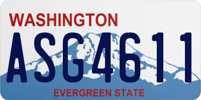 WA license plate ASG4611