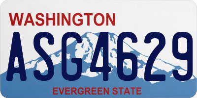 WA license plate ASG4629