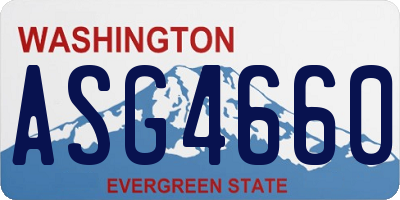 WA license plate ASG4660