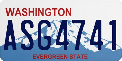 WA license plate ASG4741