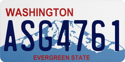 WA license plate ASG4761