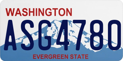 WA license plate ASG4780