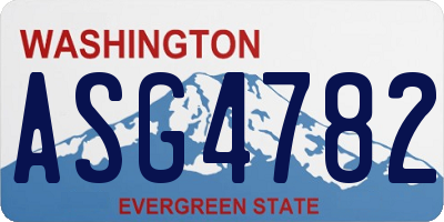 WA license plate ASG4782