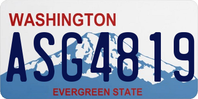 WA license plate ASG4819