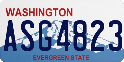 WA license plate ASG4823