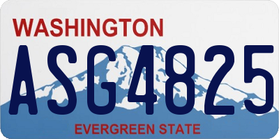 WA license plate ASG4825