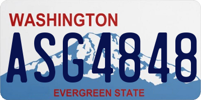WA license plate ASG4848