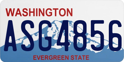WA license plate ASG4856