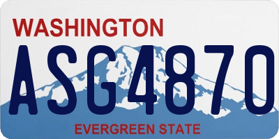 WA license plate ASG4870