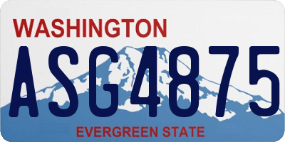 WA license plate ASG4875