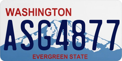 WA license plate ASG4877