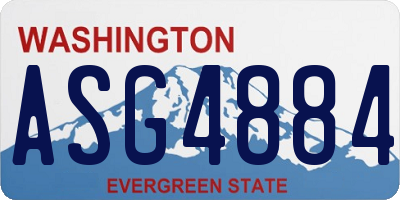 WA license plate ASG4884