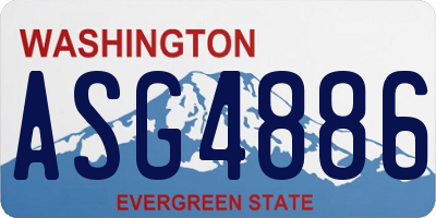 WA license plate ASG4886