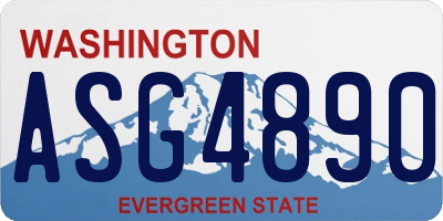 WA license plate ASG4890