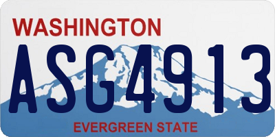 WA license plate ASG4913