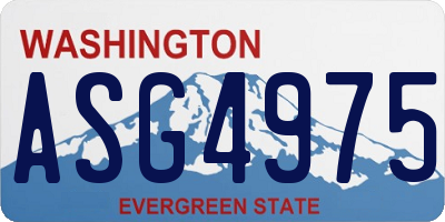 WA license plate ASG4975