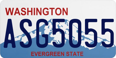 WA license plate ASG5055