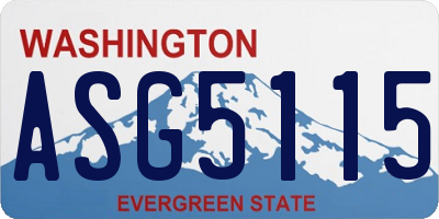 WA license plate ASG5115