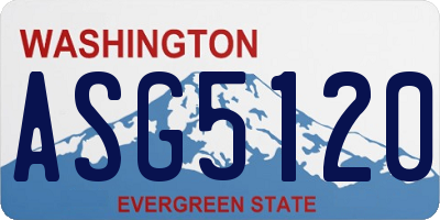 WA license plate ASG5120