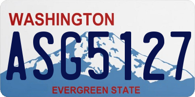WA license plate ASG5127