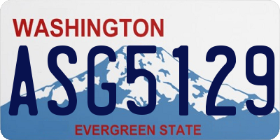 WA license plate ASG5129