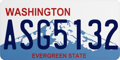 WA license plate ASG5132
