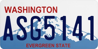 WA license plate ASG5141