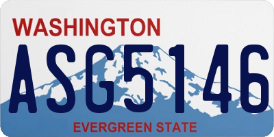 WA license plate ASG5146