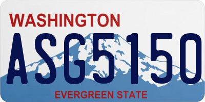 WA license plate ASG5150