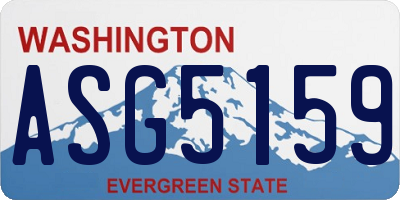 WA license plate ASG5159