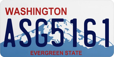 WA license plate ASG5161