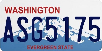 WA license plate ASG5175
