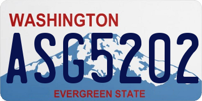 WA license plate ASG5202