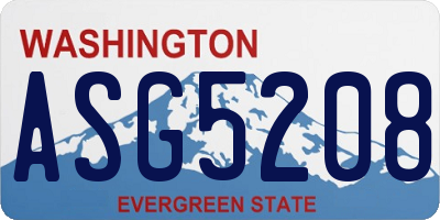 WA license plate ASG5208