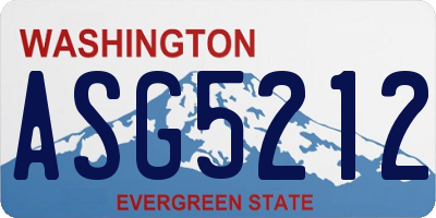 WA license plate ASG5212