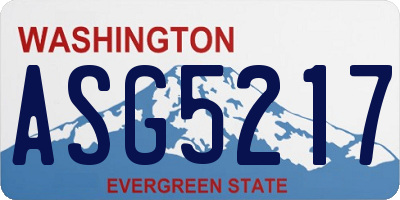 WA license plate ASG5217
