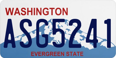 WA license plate ASG5241